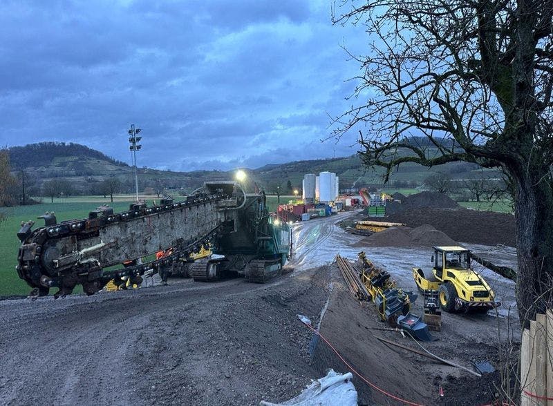 Baugrundstabilisierung Heppenheimer Damm (Strecke 3601 km 51,5), Erdbau + Oberbau