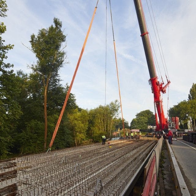 Új Mühlengraben híd építése Wittenben