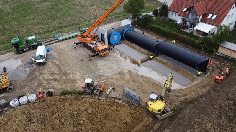"Novostavba nádrže v Hofhegnenbergu"