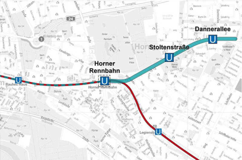 U4 Horner Geest 1. a 2. stavební etapa