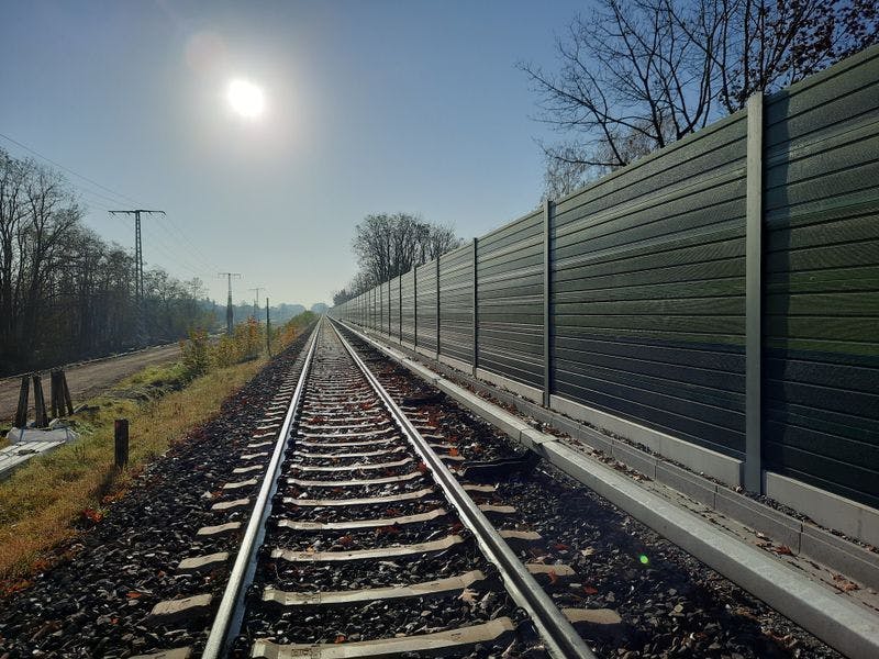 Mur anti-bruit Sudkreuz Blankenfelde (ligne de chemin de fer de Dresde)