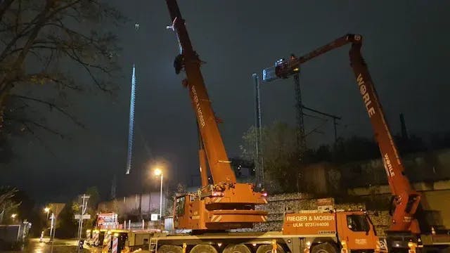German Railways Demolition of ATW Radio Masts