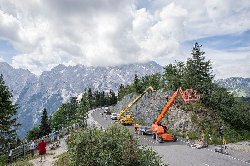 B 999, Berchtesgaden; Rock stabilization